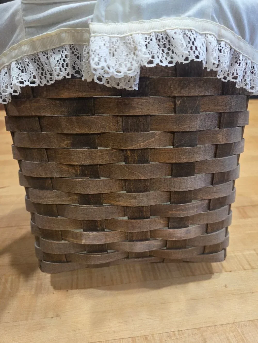 Vintage Pre Stamp Longaberger Hanging Mail Basket Weaver Initials